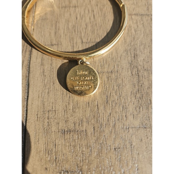 Kate Spade Bracelet Pink Libra Charm Rhinestone Horoscope Sign Bangle Hinged - Picture 3 of 9